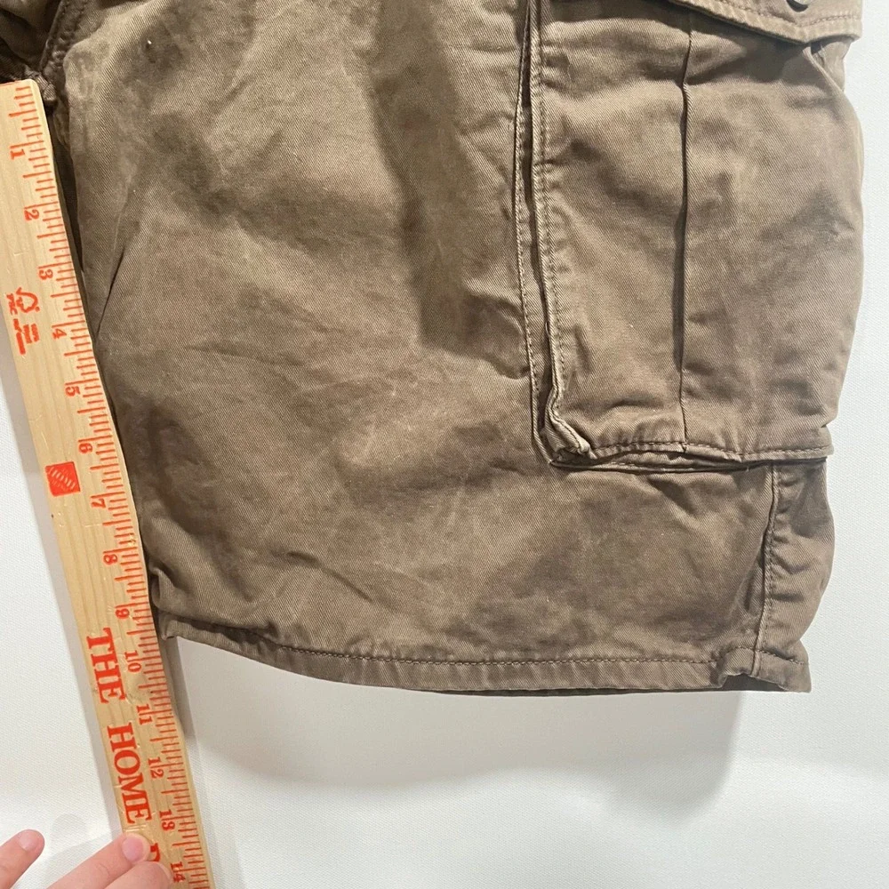 Levis Mens Cargo Shorts Brown Cotton Multi‎ Pocket Casual Size 44 Baggy Skater